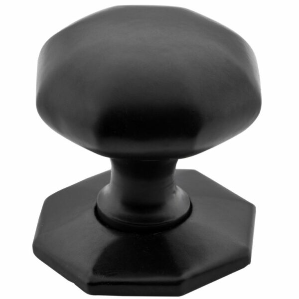 Tradco Octagonal Iron Knob with Backplate