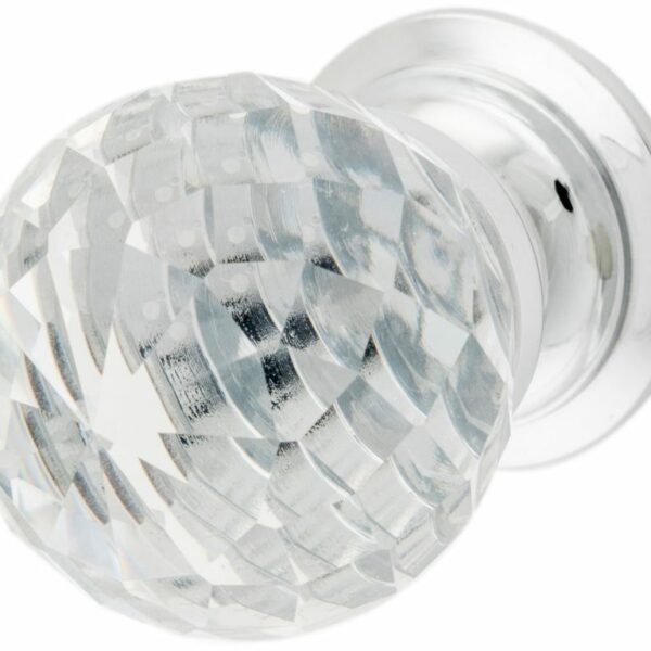 Tradco Diamond Cut Glass Knob