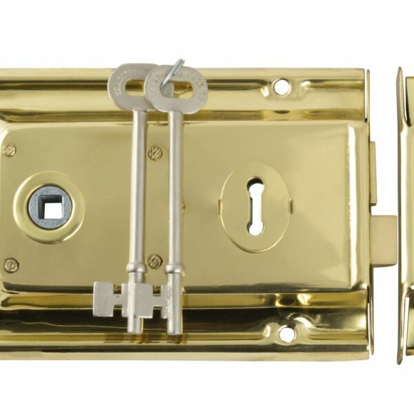 Tradco Low Security Brass Rim Lock