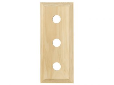 Tradco Classic Switch And Socket Wooden Block 3 Spaces