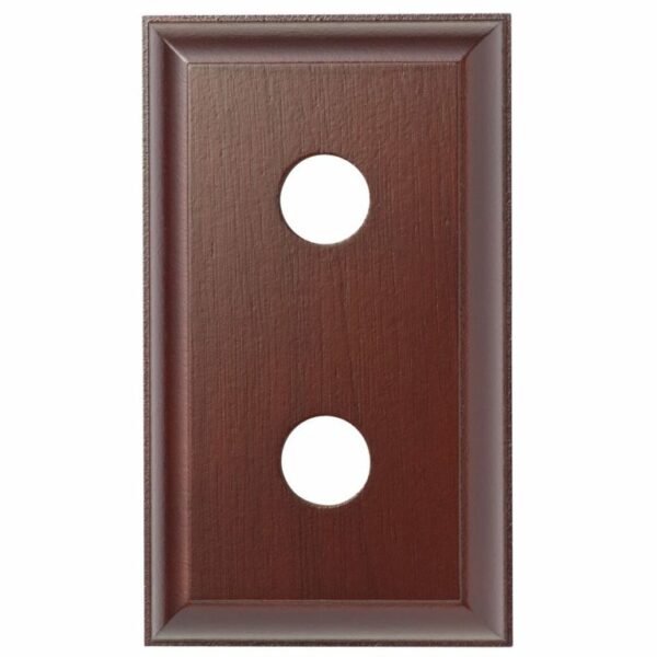 Tradco Traditional  DoubleSwitch And Socket Wooden Block Square Edging