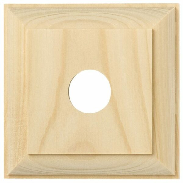 Tradco Traditional Switch And Socket Wooden Block Single Square Edging