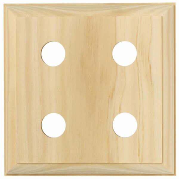 Tradco Traditional Switch And Socket Wooden Block Square Edging