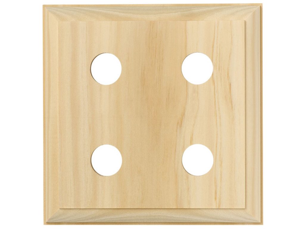  Tradco Traditional Switch And Socket Wooden Block Square Edging