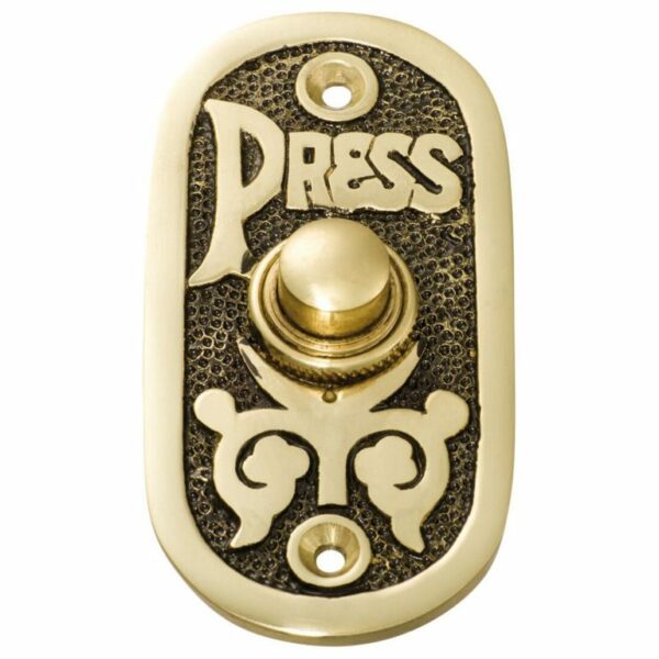Tradco Oval Ornate Door Bell Button