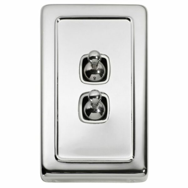 Tradco Flat Plate Double Toggle Light Switch