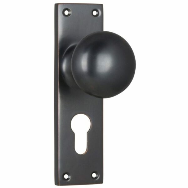 Victorian Traditional Style Knob on Euro Locking plate