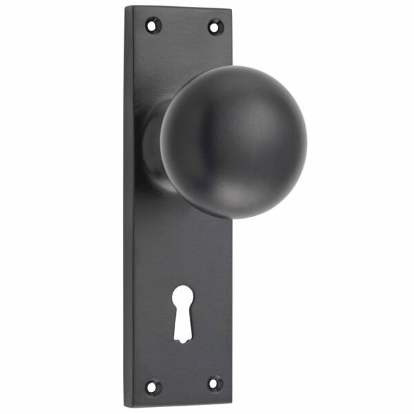 Victorian Traditional Style Knob on Traditional Lever Locking Plate