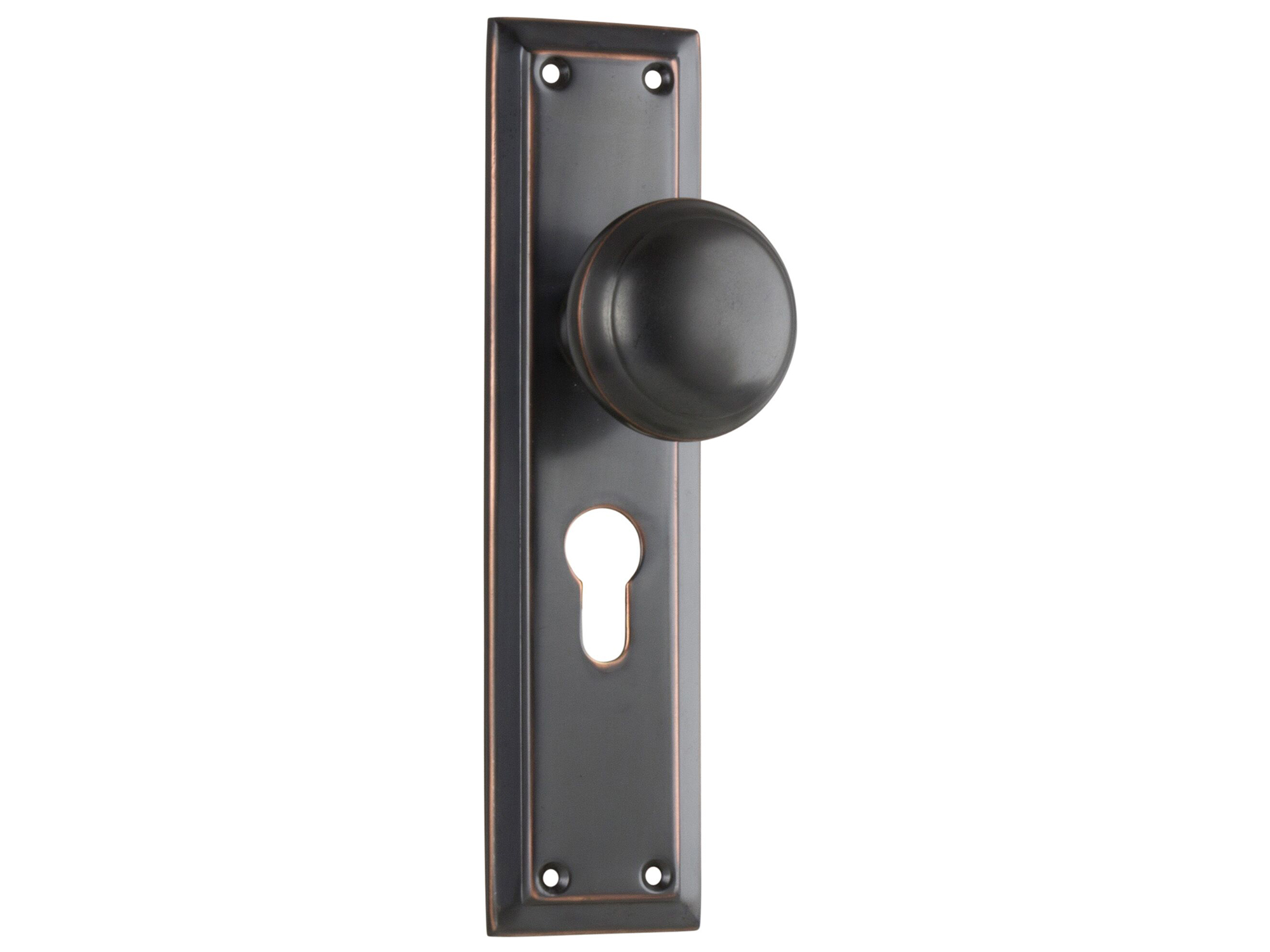 Richmond Traditional Style Knob on Privacy Locking Plate Door Handles