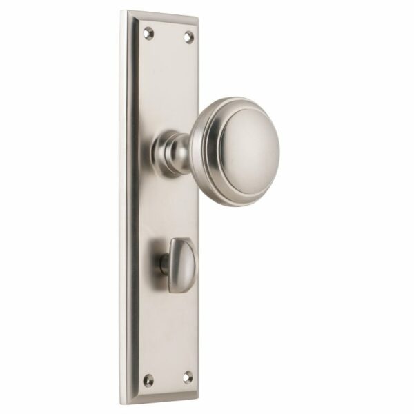 Milton Traditional Style Knob on Privacy Locking Long Plate