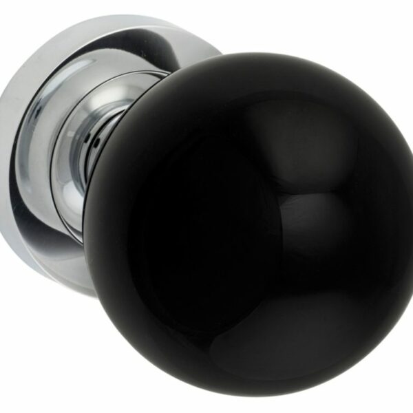 Tradco Glass Knob On Round Rose Concealed Fixing