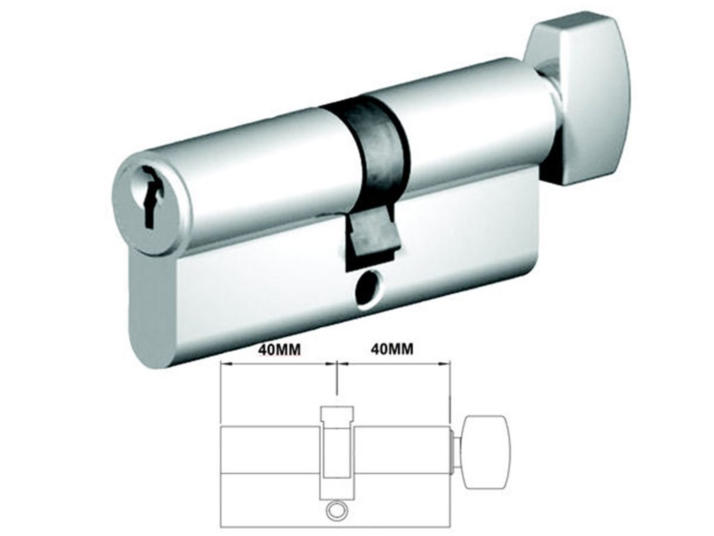 Lockwood 75mm C4 5 Pin Euro Cylinder With Turn Snib Ct Fixed Cam