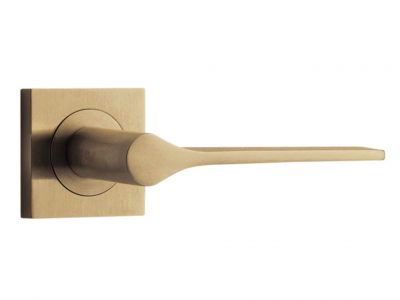 Bankston Como Brushed Champagne Lever Handle On Square Rose