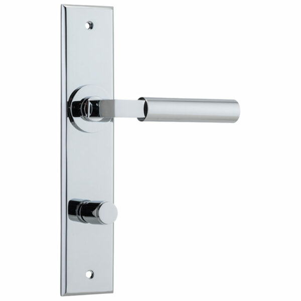 Bankston Berlin Chrome Plate Privacy Handle On Chamfered Backplate