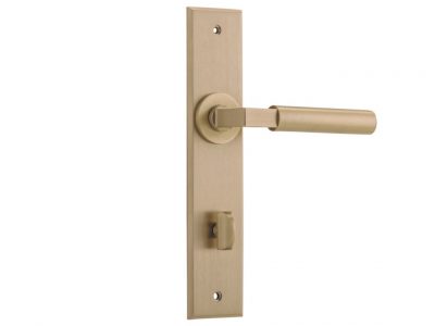 Bankston Berlin Brushed Champagne Privacy Handle On Chamfered Backplate