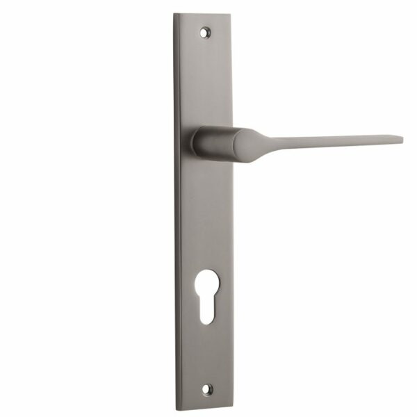 Bankston Como Smooth Nickel Locking Handle On Rectangular Plate