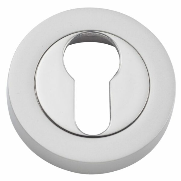 Bankston Satin Nickel Round Euro Keyhole Escutcheon