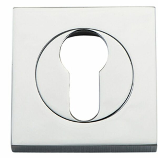 Bankston Chrome Plate Square Euro Keyhole Escutcheon