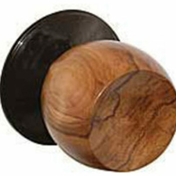 Sylvan barrel round timber knob on round rose