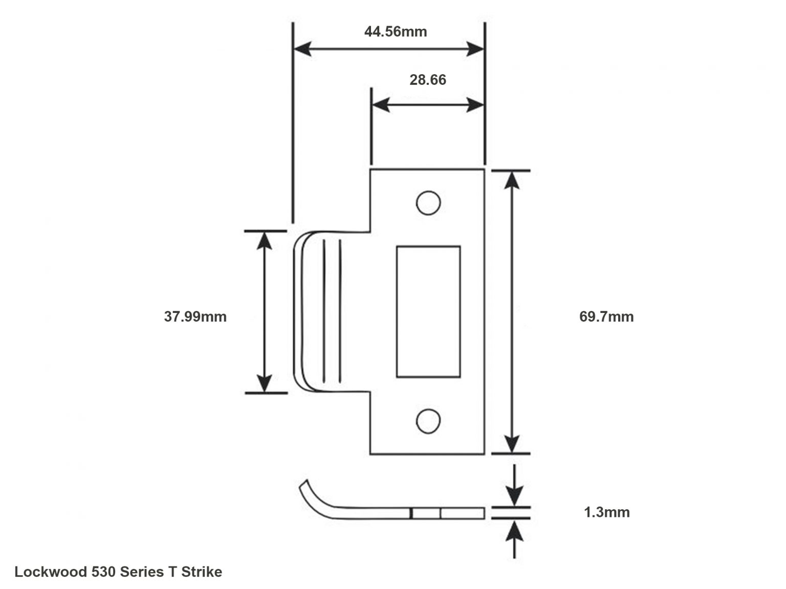  Lockwood L85301SC 60mm Single Bevel Latch Assembly Interior Effects