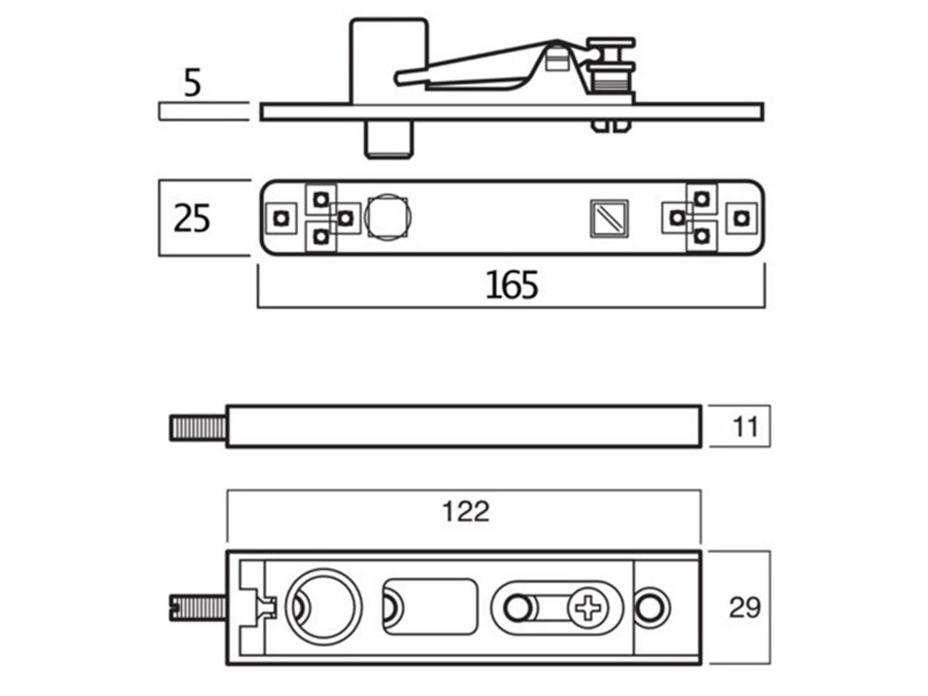 Lockwood 115kg Heavy Duty Top Pivot Interior Effects