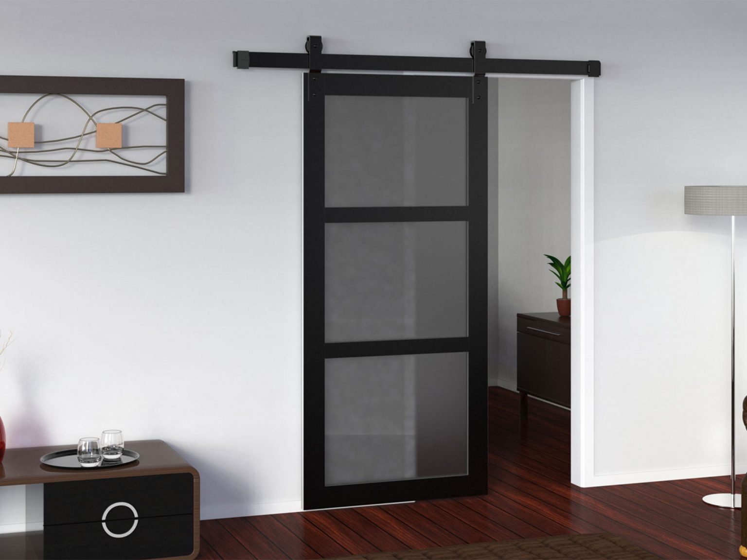 CS For Doors Barn Sliding Door Track Interior Effects