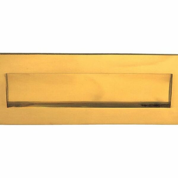 Elements Brass Spring Load Letterbox Front