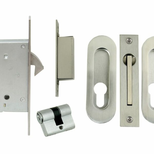 Windsor 120 x 40mm Oval Key Locking Flush Pull Sets