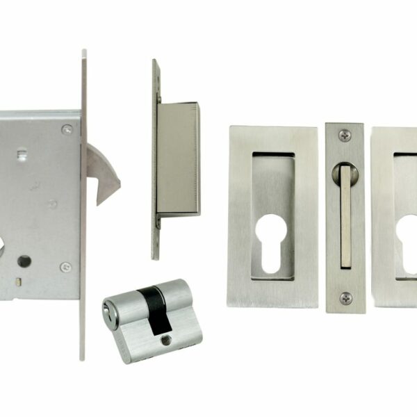 Windsor 102 x 51mm Square Key Locking Flush Pull Sets