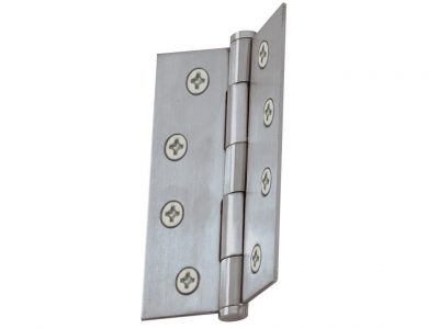Windsor 101.6 x 76.2mm Stainless Fixed Pin Flat Tip Hinges