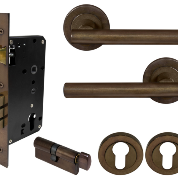 8209AB Windsor Charleston E85 Entrance Set On Round Rose