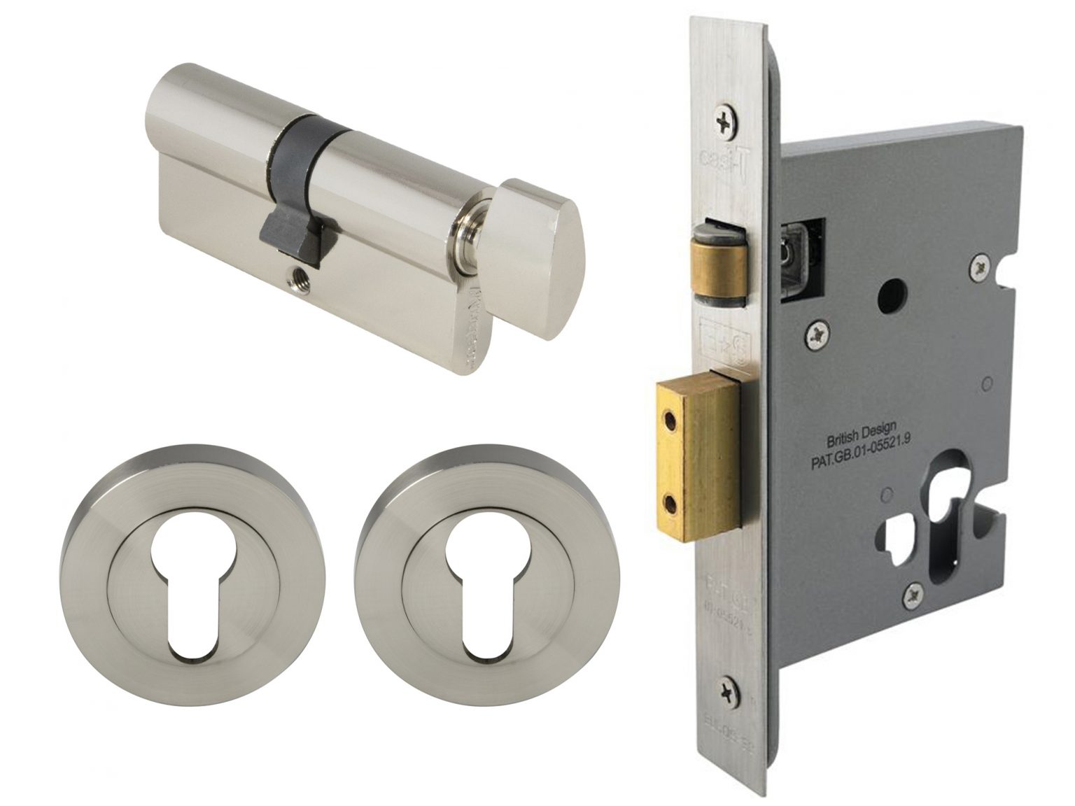 Windsor 57mm Round Roller Lock Kits Key Turn Interior Effects