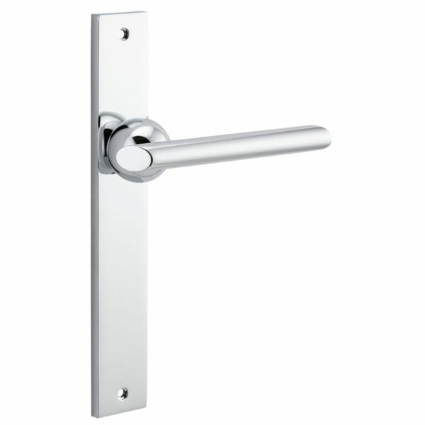 Bankston Futurismo Polished Chrome Passage Handle On Rectangular Plate