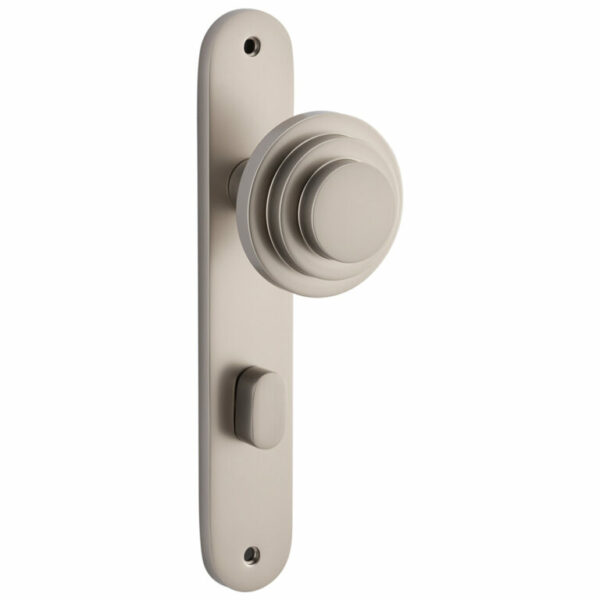 Bankston Zzzigurat Smooth Nickel Privacy Handle On Oval Plate
