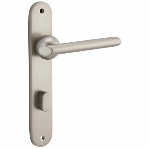 Bankston Futurismo Smooth Nickel Privacy Handle On Oval Plate