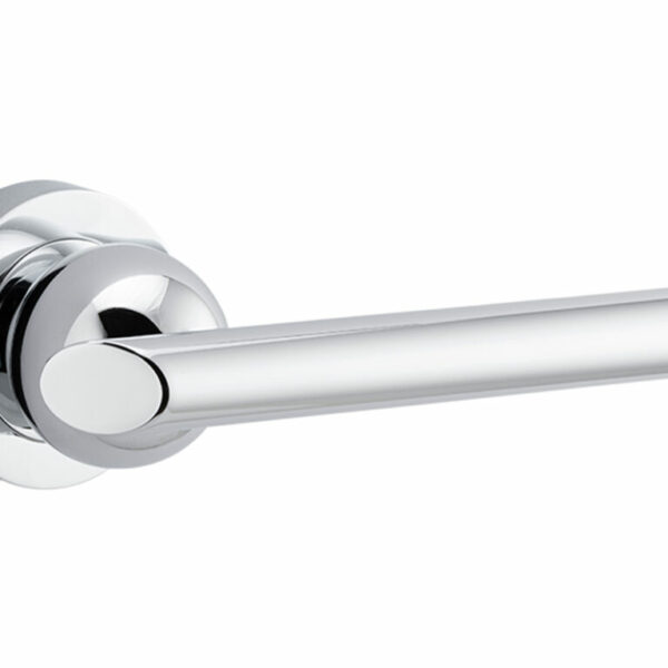 Bankston Futurismo Polished Chrome Lever Handle On Round Rose