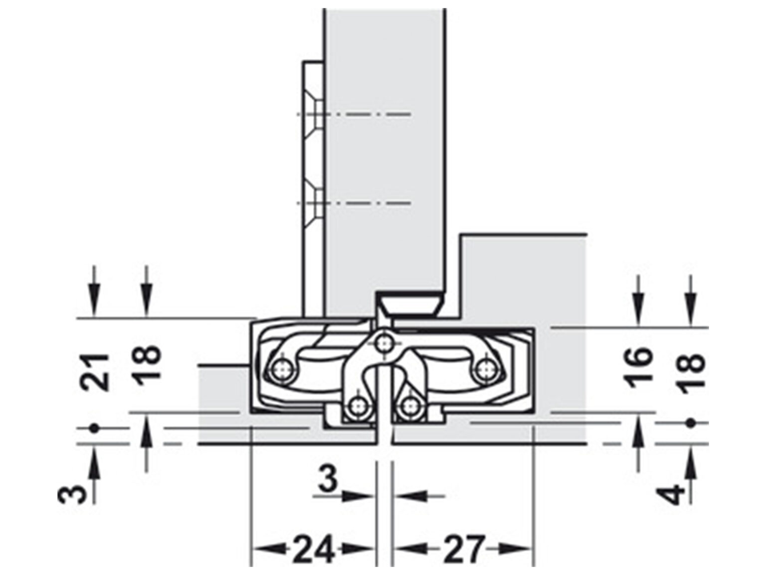 Tectus TE 240 60kg Concealed Hinge | Interior Effects