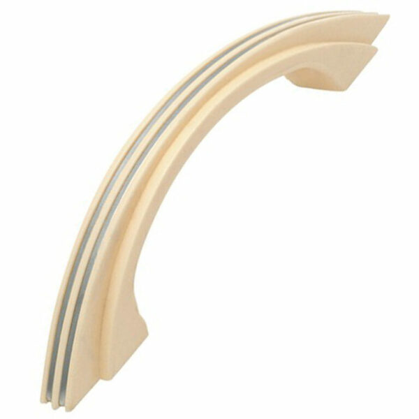 Tradco Cabinet Pull Plastic Retro Ivory Chrome