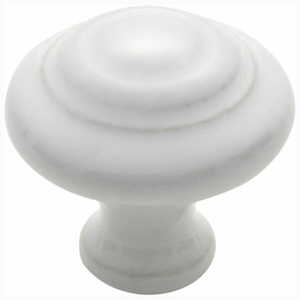 Tradco White Porcelain Cupboard Knob