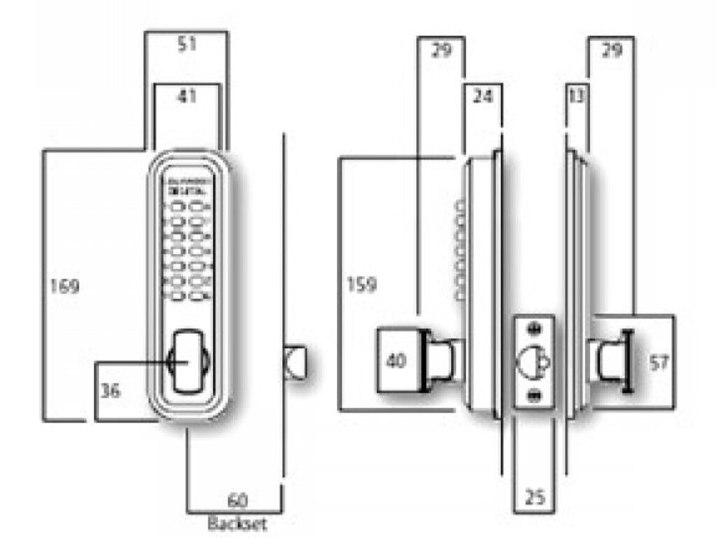  Lockwood 530 Double Keypad Digital Lock Interior Effects