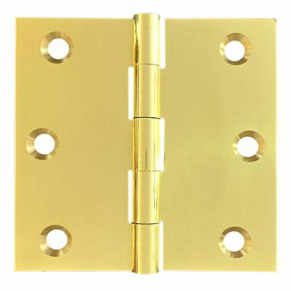 75 x 75 x 2.5mm Fixed Pin Brass Hinges