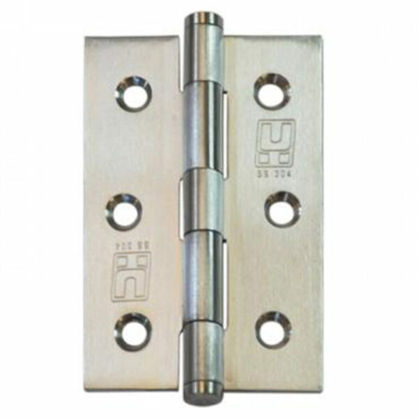 75 x 50 x 1.5mm Fixed Pin Stainless Steel Button Tip Hinge
