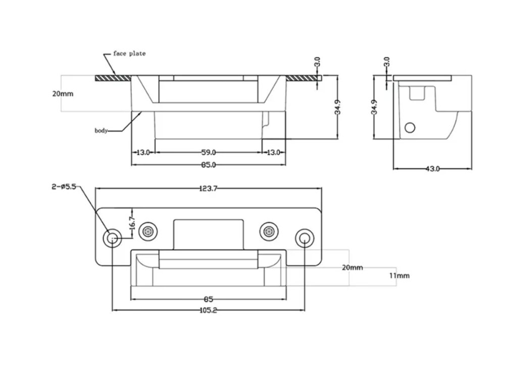 FSH FES10 Series Electric Strike - Image 2