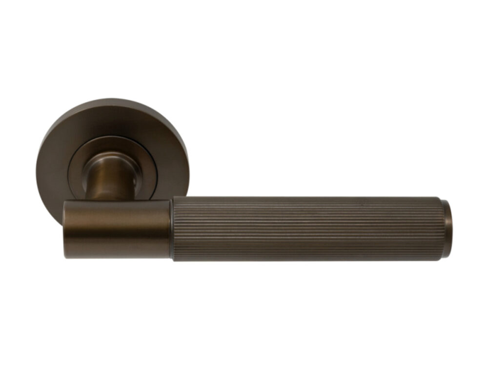Windsor Brass Nido Verge Dummy Levers On Round Rose Linear Knurl - Image 8