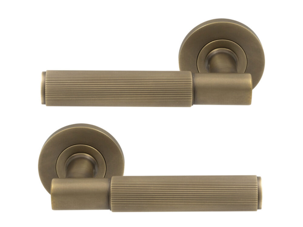 Windsor Brass Nido Verge Levers On Round Rose Linear Knurl - Image 5