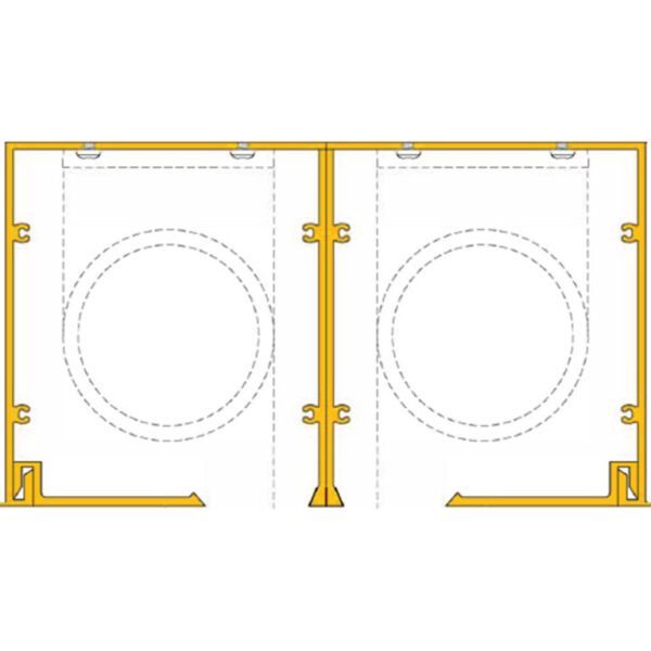 Vanda Double Flange Flush Box Extrusion With Cover Plates