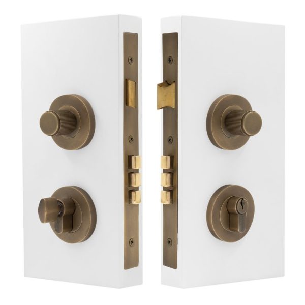 Windsor Round Double Locksets Linear Knurled