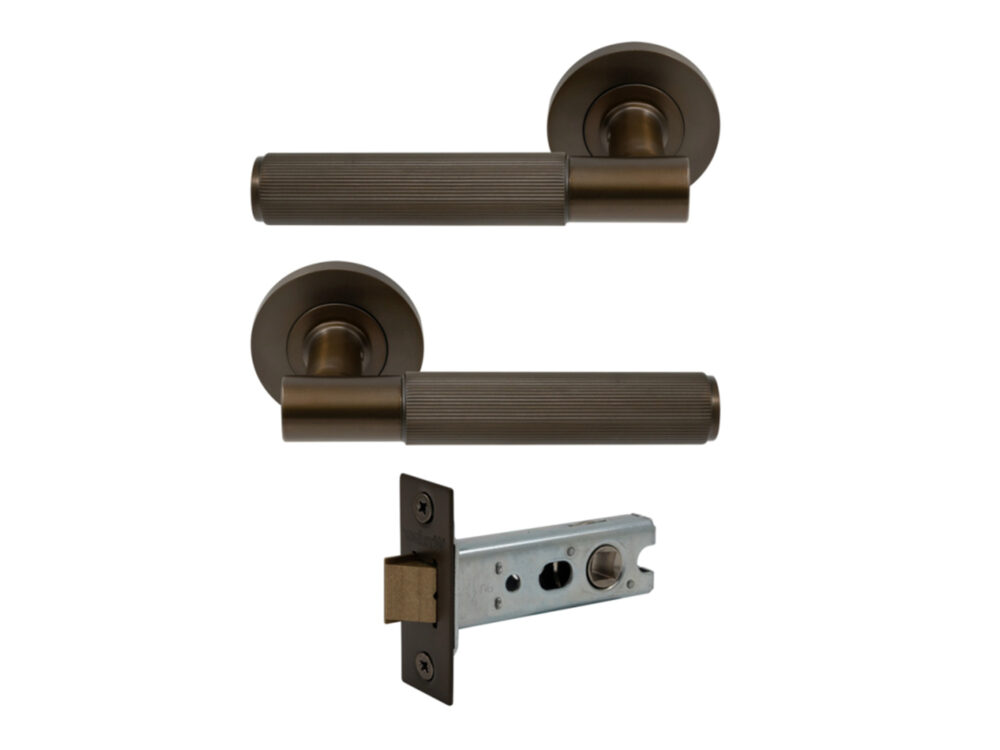Nido Verge Passage Set Levers On Round Rose Linear Knurl - Image 5