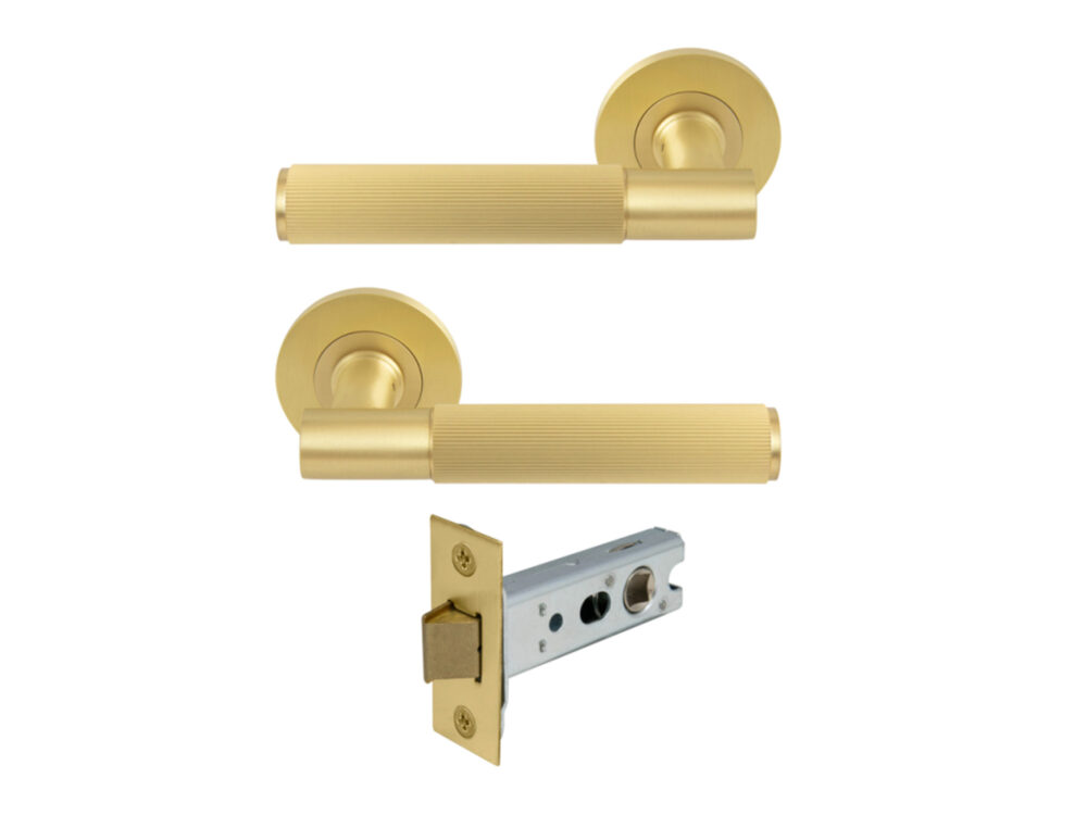 Nido Verge Passage Set Levers On Round Rose Linear Knurl - Image 3