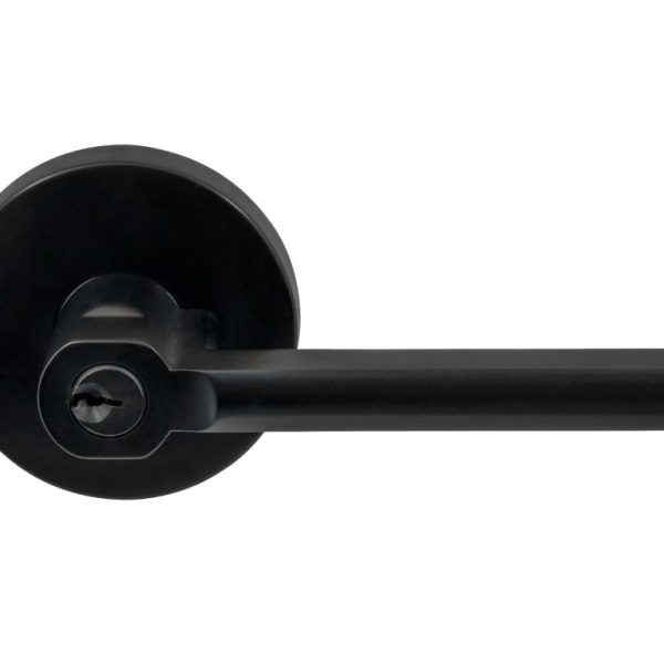 Windsor Halo Hydra Entrance Lever Handles On Round Rose